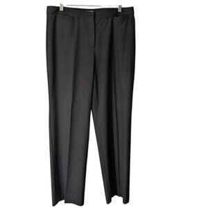 NWOT J. Jill Classic Wide Leg Career Dress Pants Black Stretch Size 12
